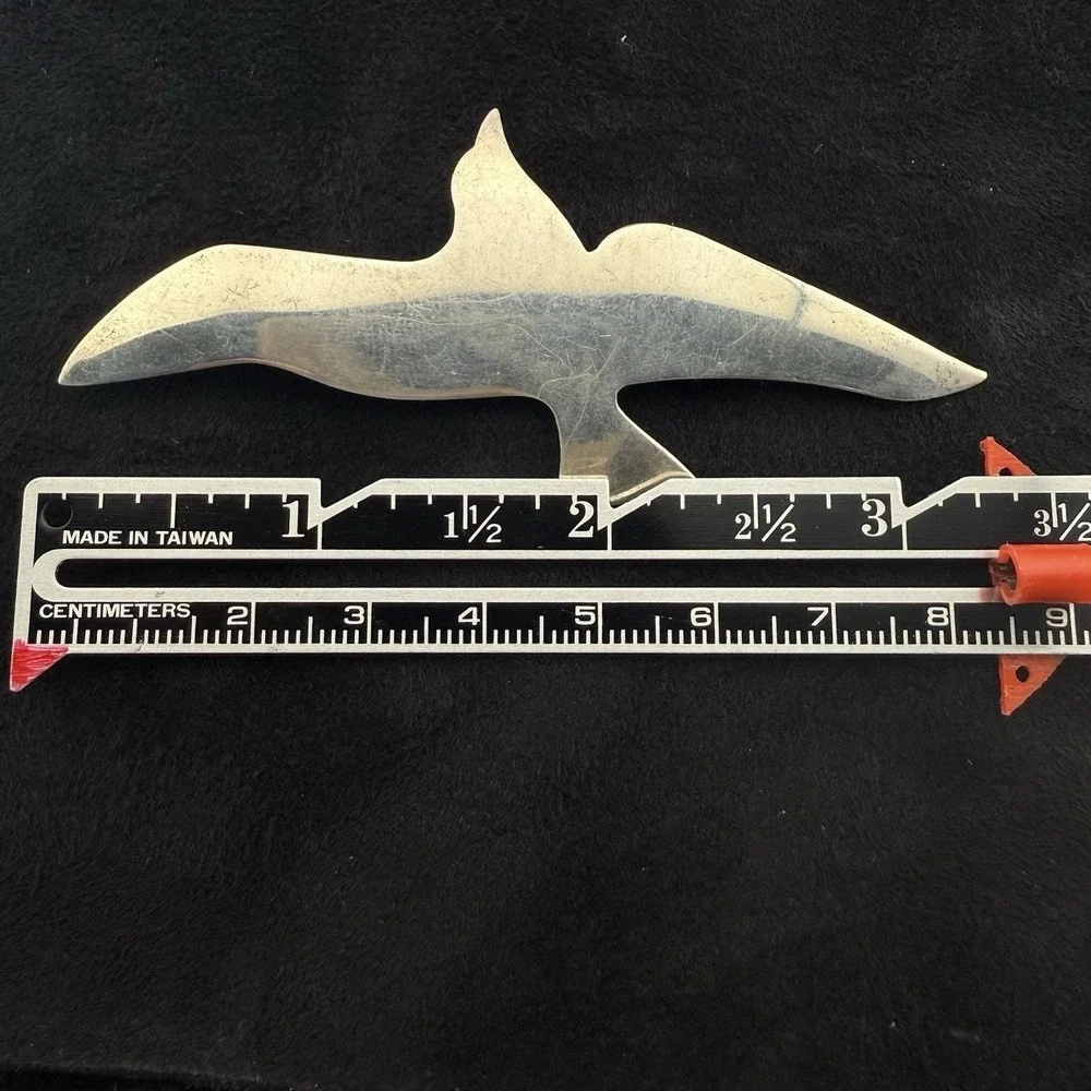 Vintage International Sterling Silver Seagull Bird Brooch Hidden Bale Pendant